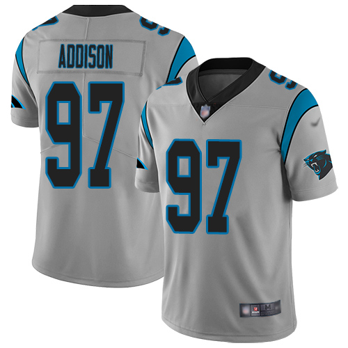 Carolina Panthers Limited Silver Youth Mario Addison Jersey NFL Football #97 Inverted Legend->carolina panthers->NFL Jersey